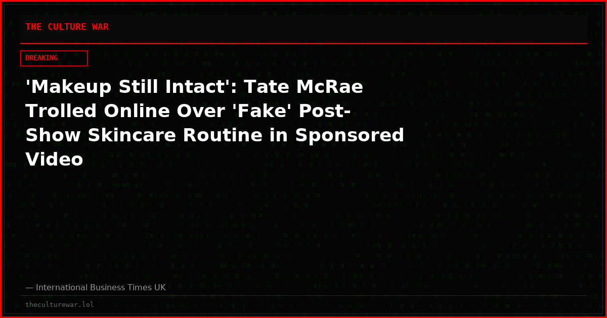 'Makeup Still Intact': Tate McRae Trolled Online Over 'Fake' Post-Show Skincare Routine in Sponsored Video