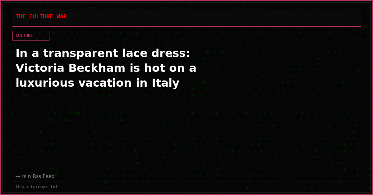 In a transparent lace dress: Victoria Beckham is hot on a luxurious vacation in Italy