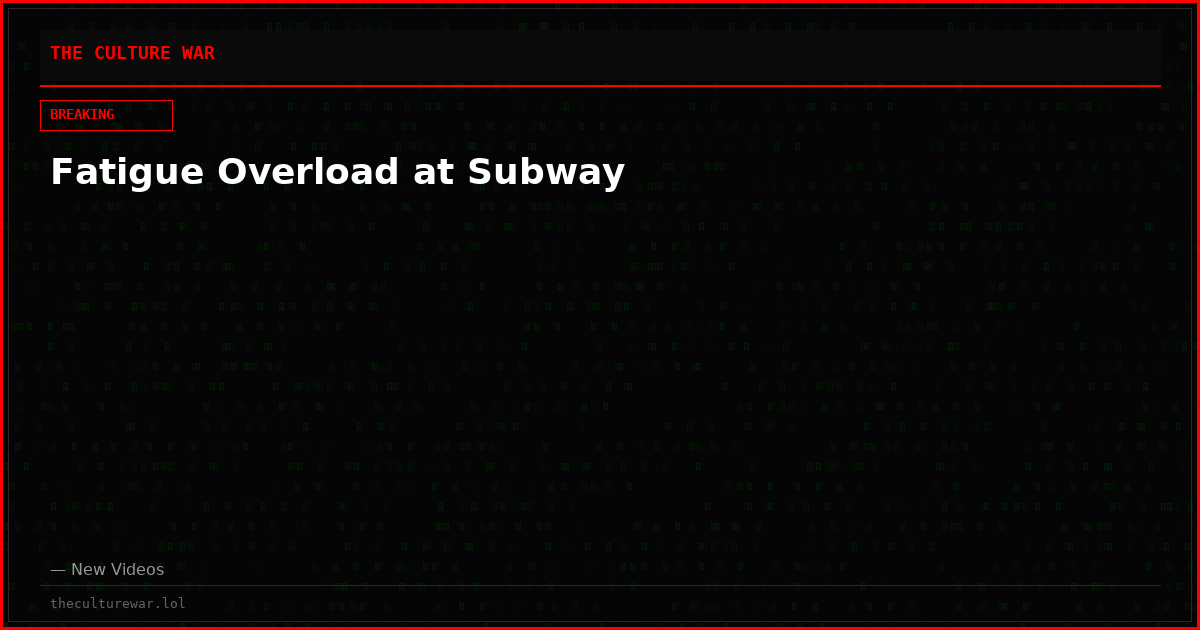 Fatigue Overload at Subway