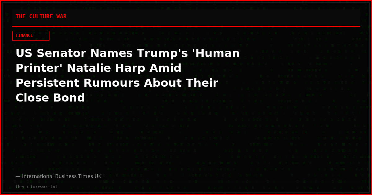 US Senator Names Trump's 'Human Printer' Natalie Harp Amid Persistent Rumours About Their Close Bond