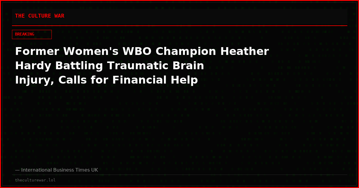 Former Women's WBO Champion Heather Hardy Battling Traumatic Brain Injury, Calls for Financial Help