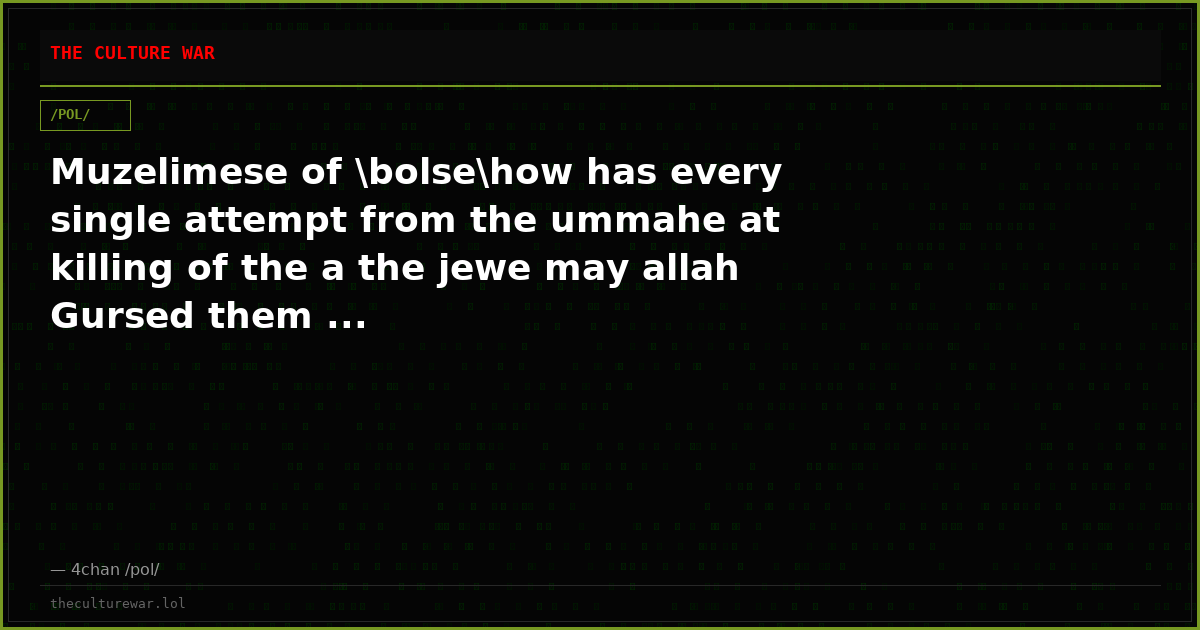 Muzelimese of \bolse\how has every single attempt from the ummahe at killing of the a the jewe may allah Gursed them ...