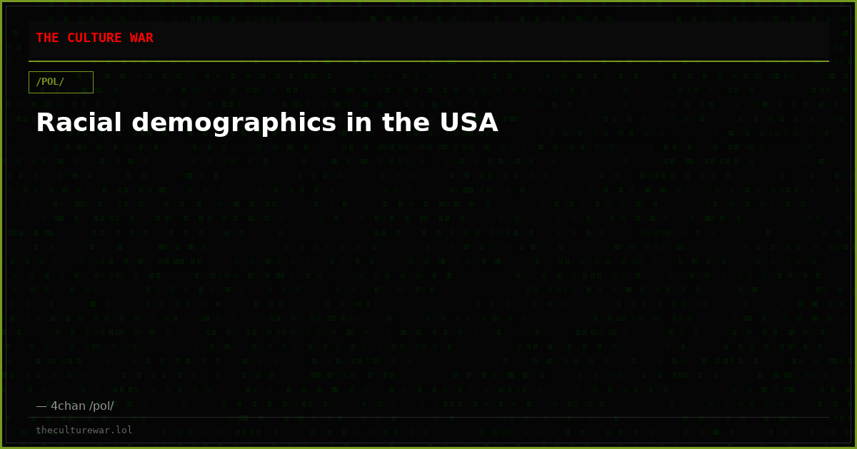 Racial demographics in the USA