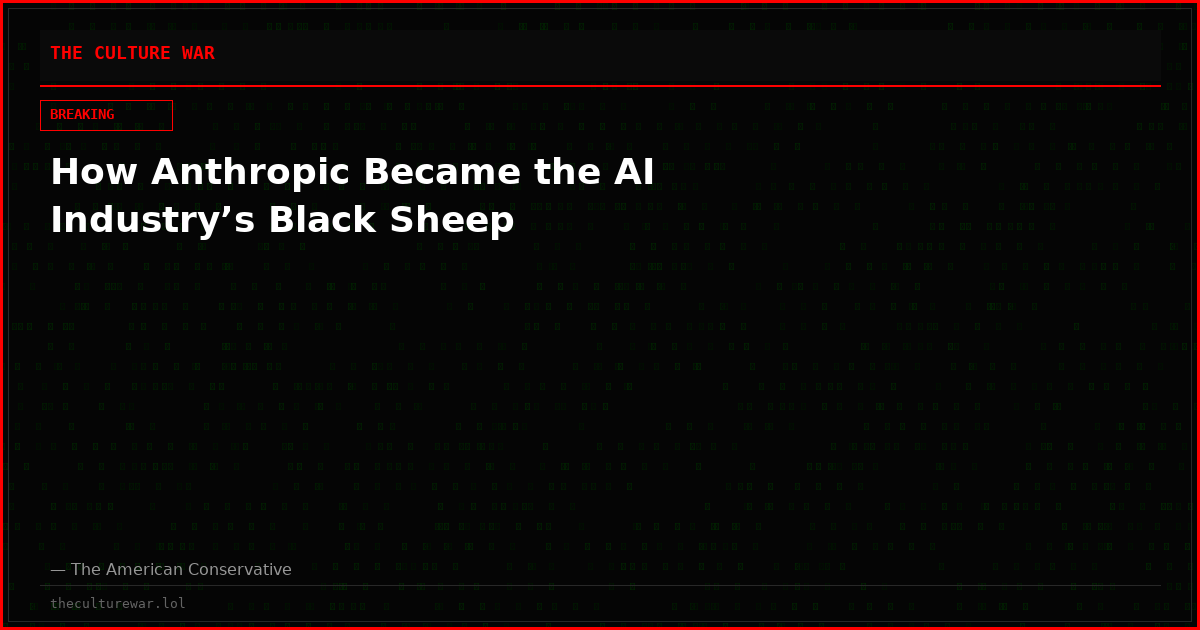How Anthropic Became the AI Industry’s Black Sheep