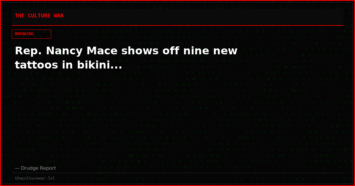 Rep. Nancy Mace shows off nine new tattoos in bikini...