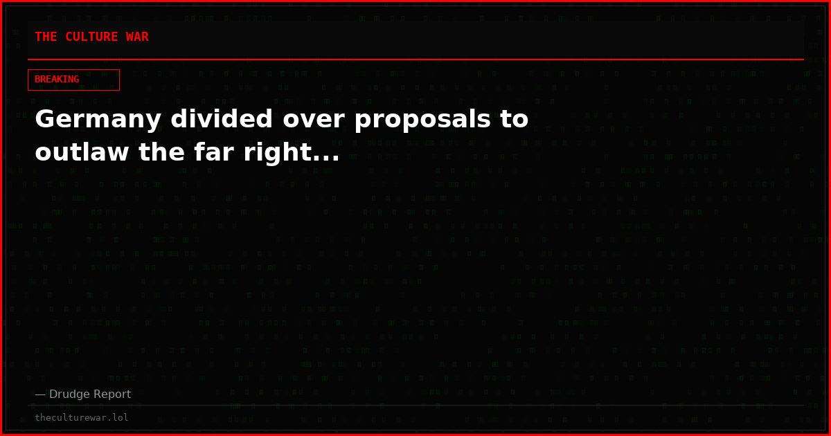 Germany divided over proposals to outlaw the far right...