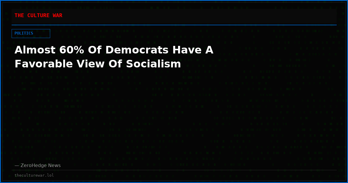 Almost 60% Of Democrats Have A Favorable View Of Socialism