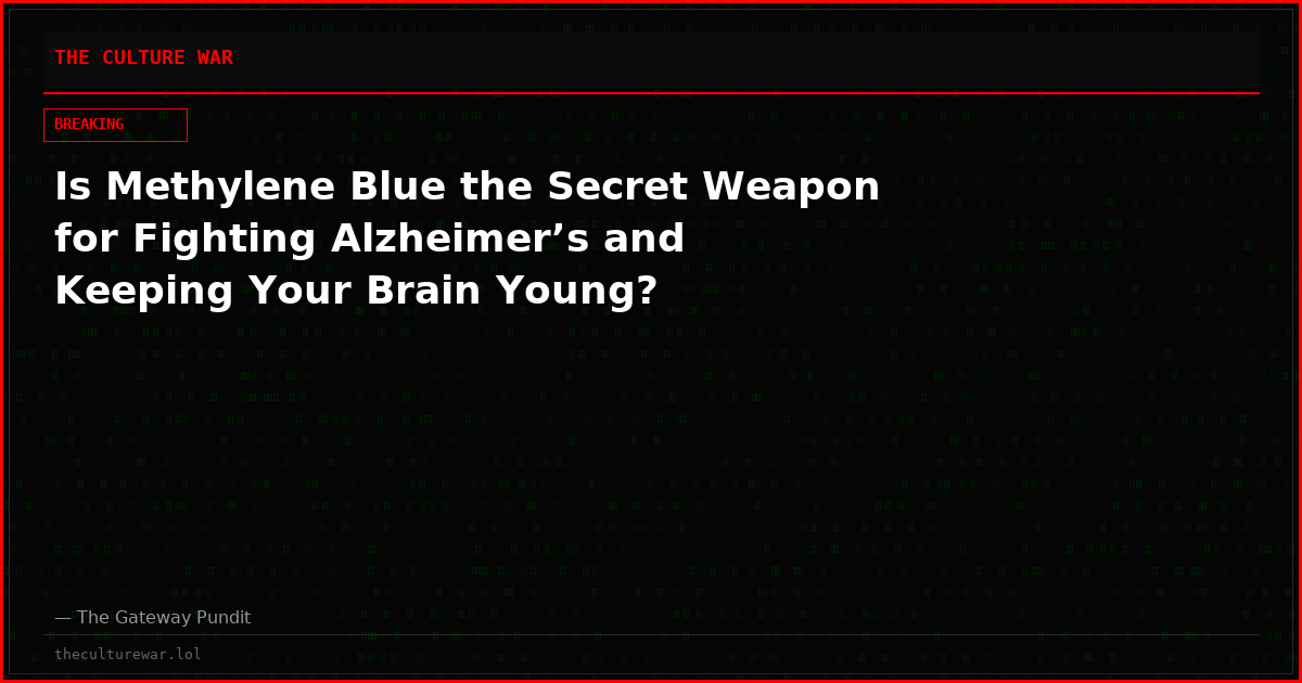 Is Methylene Blue the Secret Weapon for Fighting Alzheimer’s and Keeping Your Brain Young?