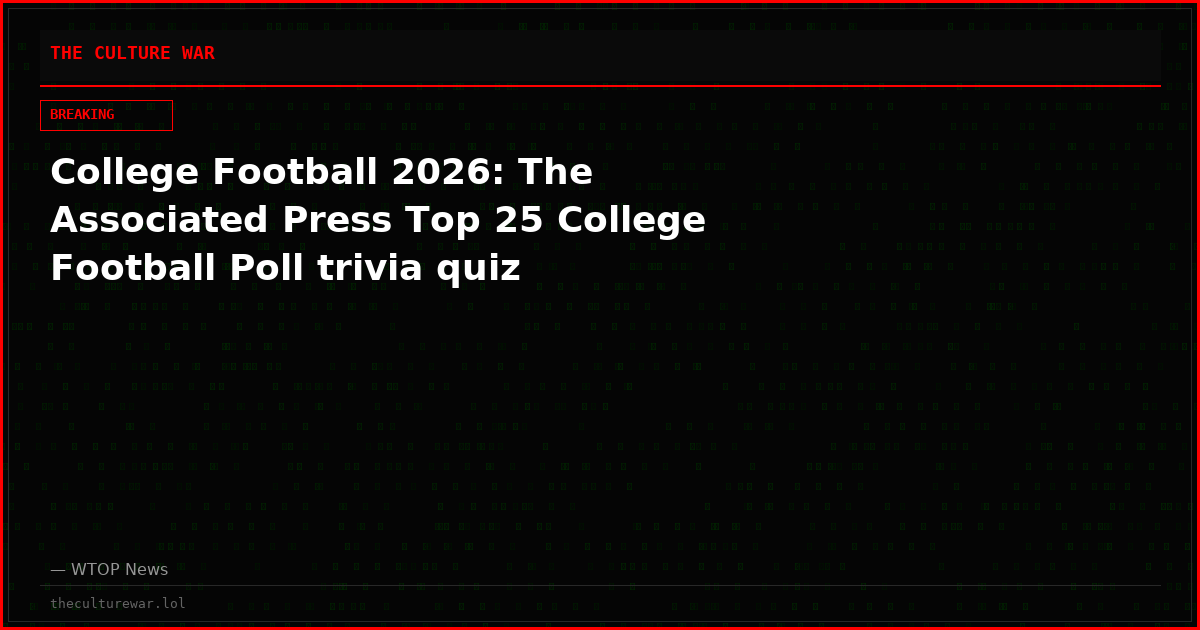 College Football 2026: The Associated Press Top 25 College Football Poll trivia quiz