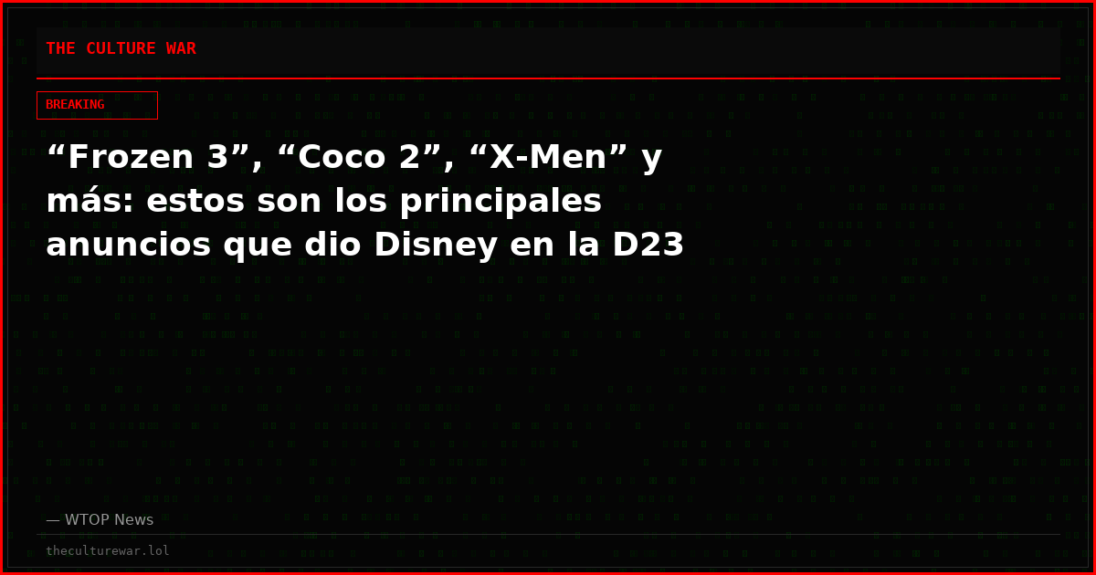 “Frozen 3”, “Coco 2”, “X-Men” y más: estos son los principales anuncios que dio Disney en la D23