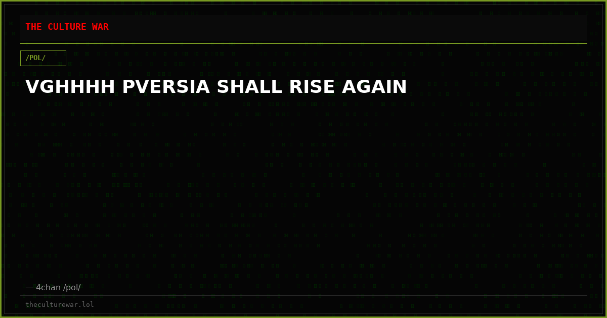 VGHHHH PVERSIA SHALL RISE AGAIN