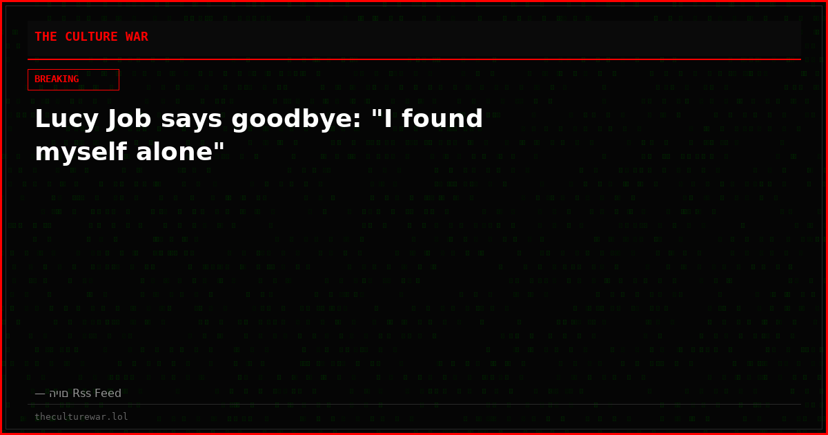 Lucy Job says goodbye: "I found myself alone"