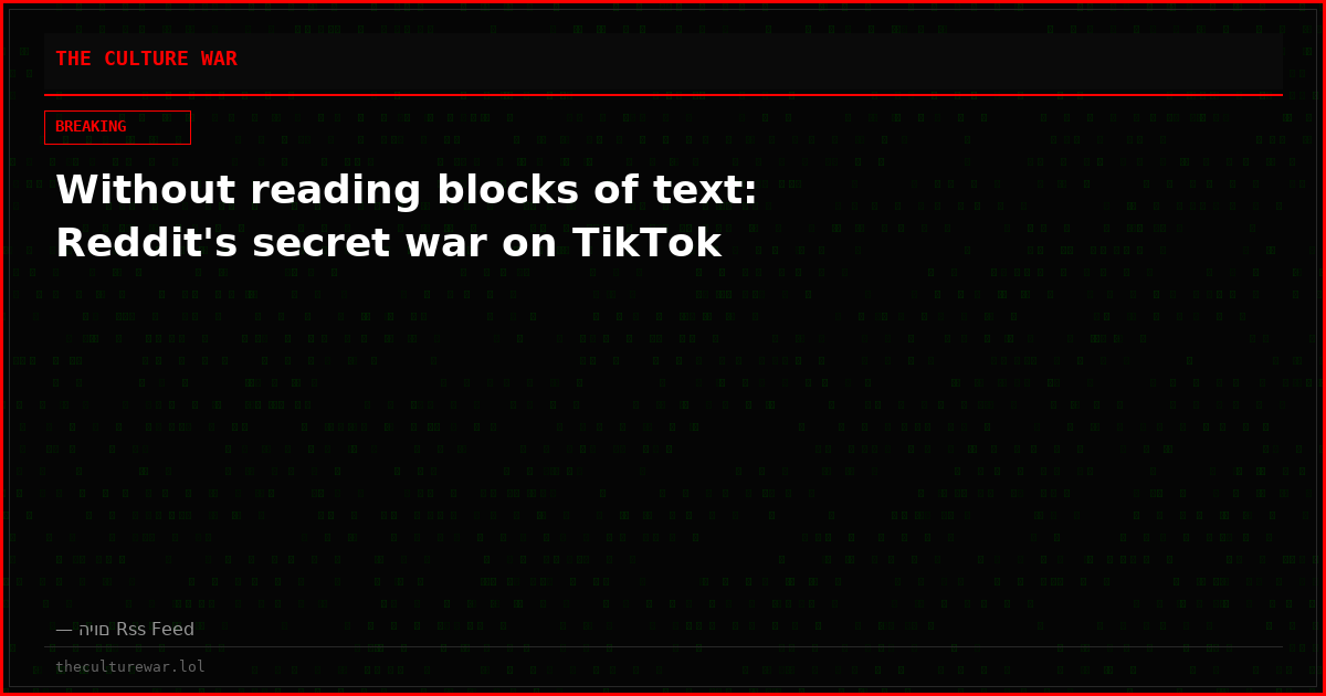 Without reading blocks of text: Reddit's secret war on TikTok