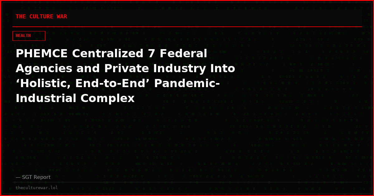 PHEMCE Centralized 7 Federal Agencies and Private Industry Into ‘Holistic, End-to-End’ Pandemic-Industrial Complex