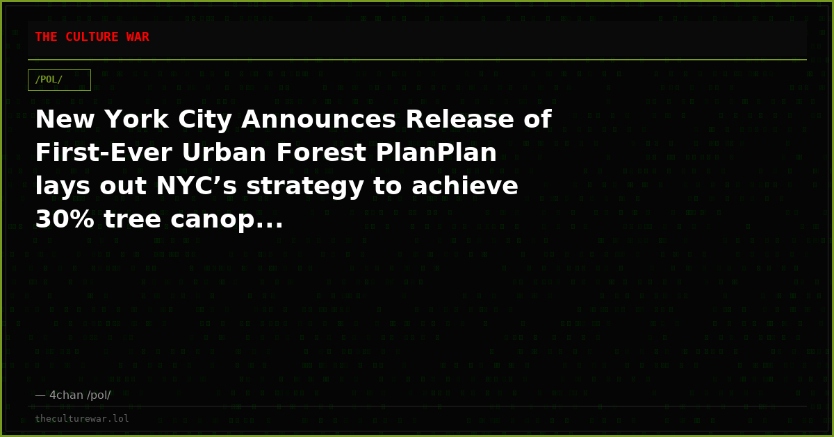 New York City Announces Release of First-Ever Urban Forest PlanPlan lays out NYC’s strategy to achieve 30% tree canop...