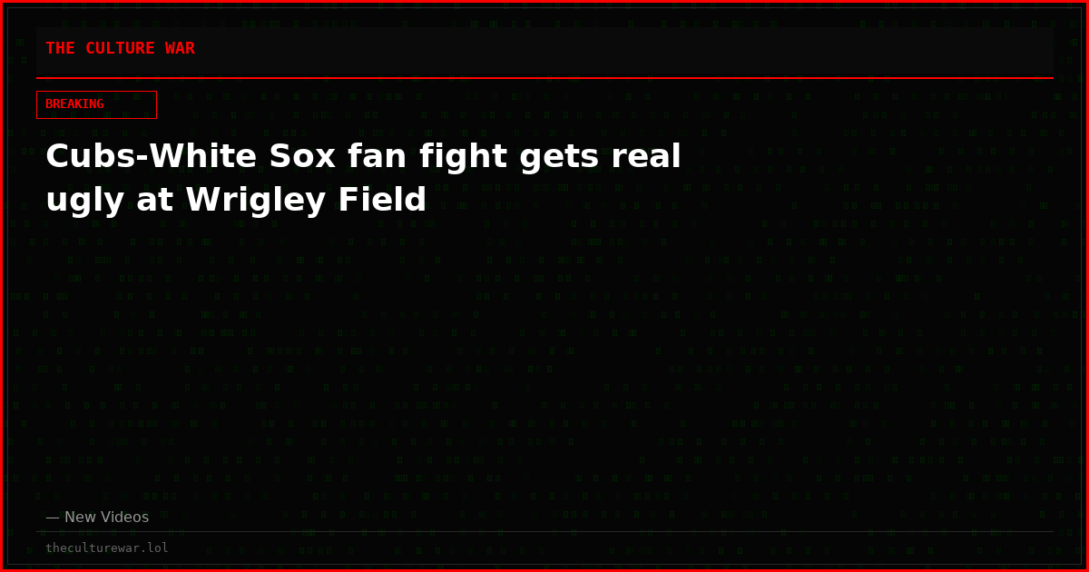 Cubs-White Sox fan fight gets real ugly at Wrigley Field