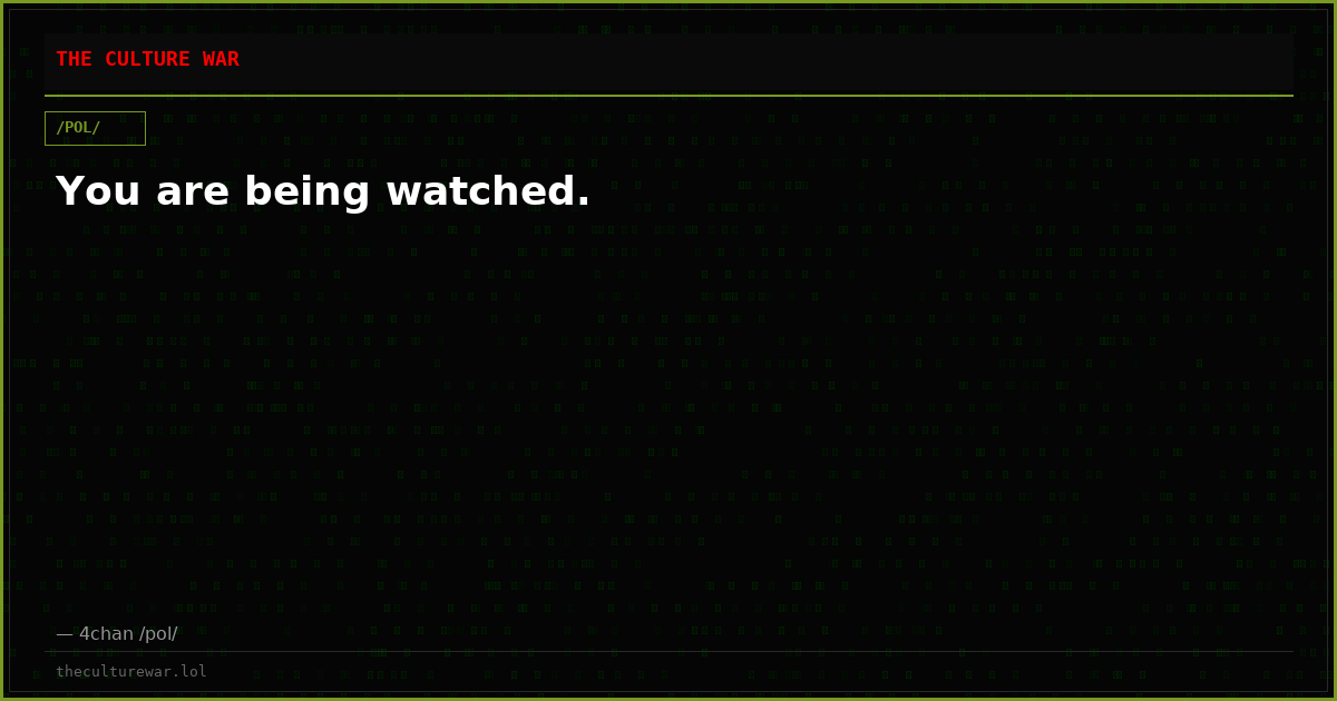 You are being watched.