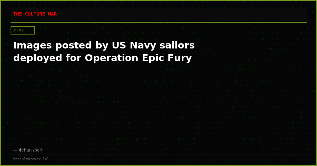 Images posted by US Navy sailors deployed for Operation Epic Fury