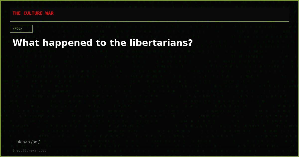 What happened to the libertarians?