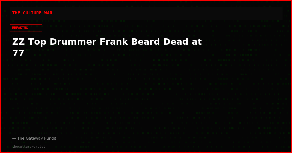 ZZ Top Drummer Frank Beard Dead at 77