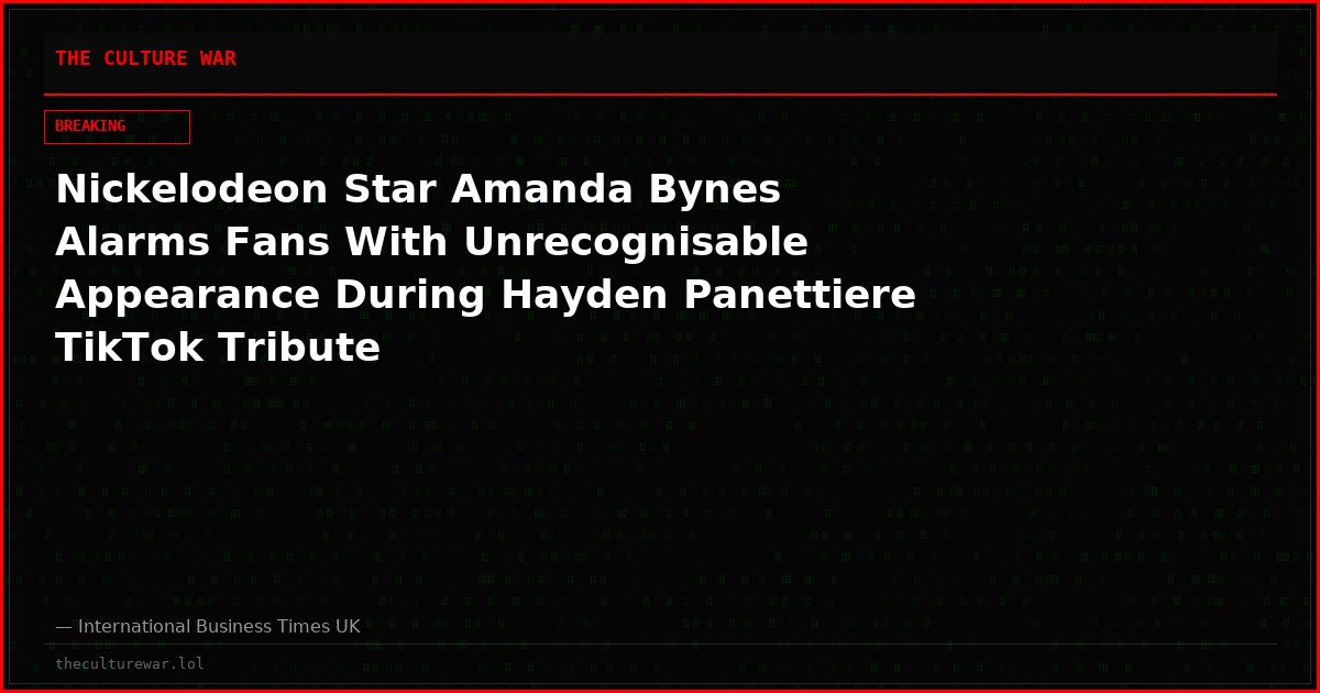 Nickelodeon Star Amanda Bynes Alarms Fans With Unrecognisable Appearance During Hayden Panettiere TikTok Tribute