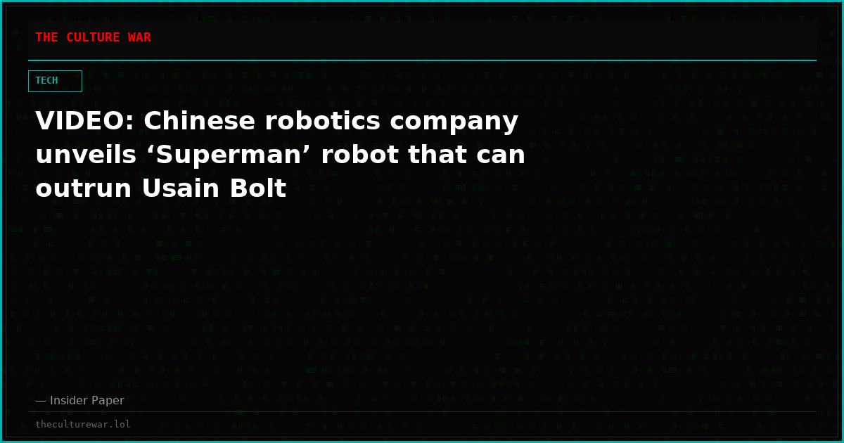 VIDEO: Chinese robotics company unveils ‘Superman’ robot that can outrun Usain Bolt