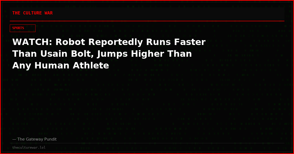 WATCH: Robot Reportedly Runs Faster Than Usain Bolt, Jumps Higher Than Any Human Athlete