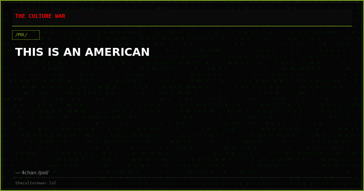 THIS IS AN AMERICAN