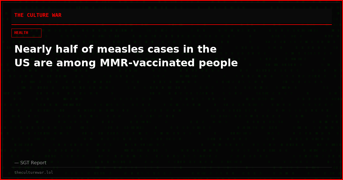 Nearly half of measles cases in the US are among MMR-vaccinated people