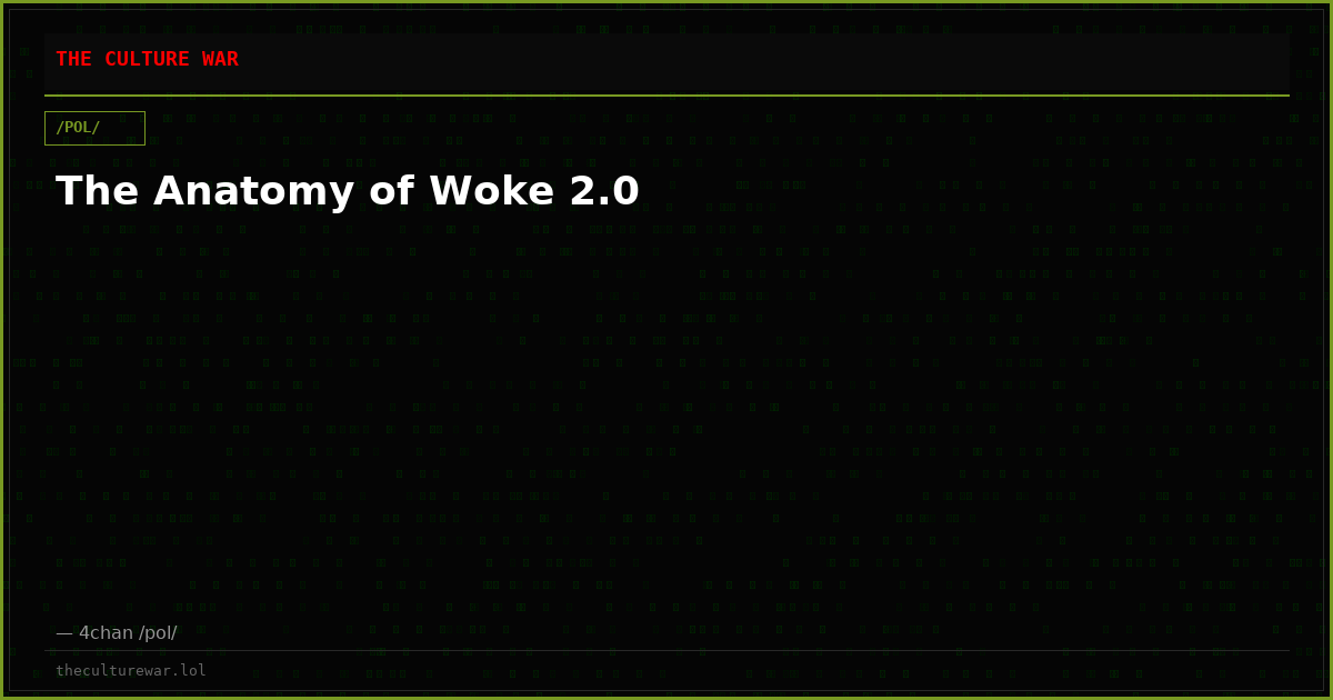 The Anatomy of Woke 2.0