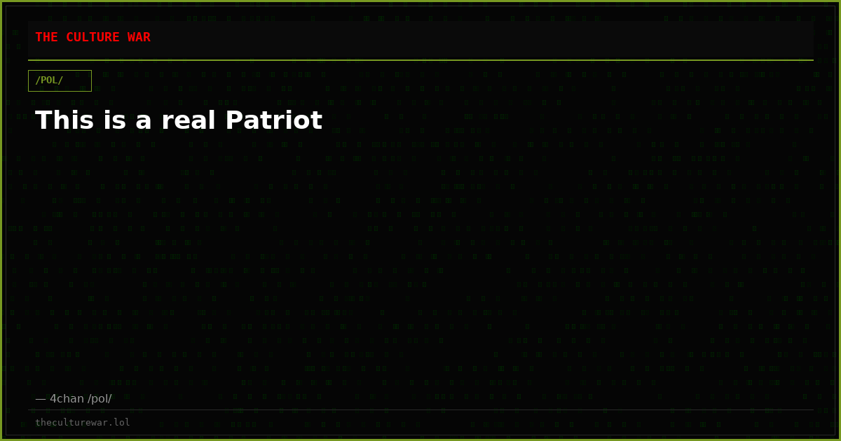 This is a real Patriot