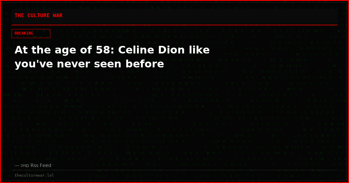 At the age of 58: Celine Dion like you've never seen before