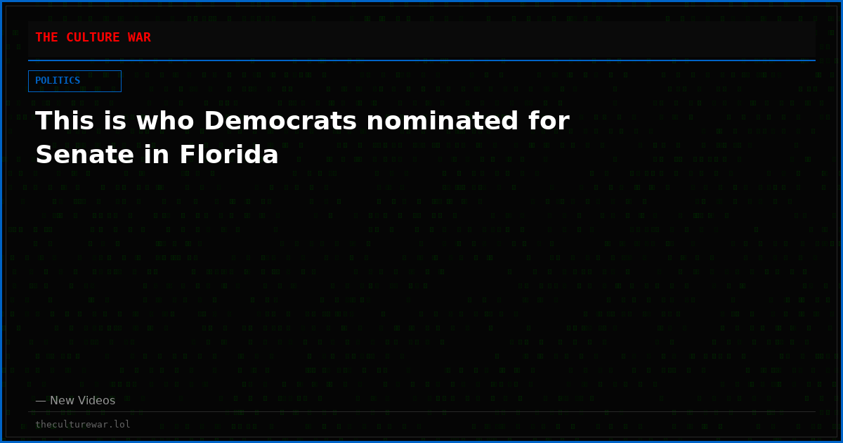 This is who Democrats nominated for Senate in Florida