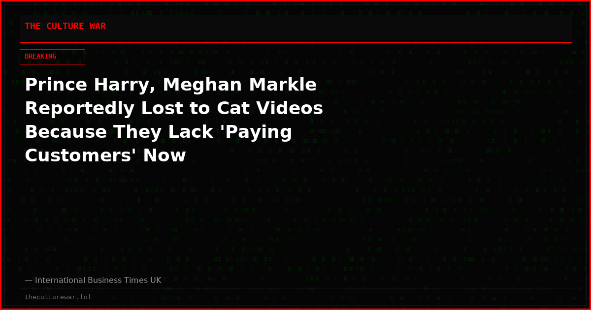Prince Harry, Meghan Markle Reportedly Lost to Cat Videos Because They Lack 'Paying Customers' Now