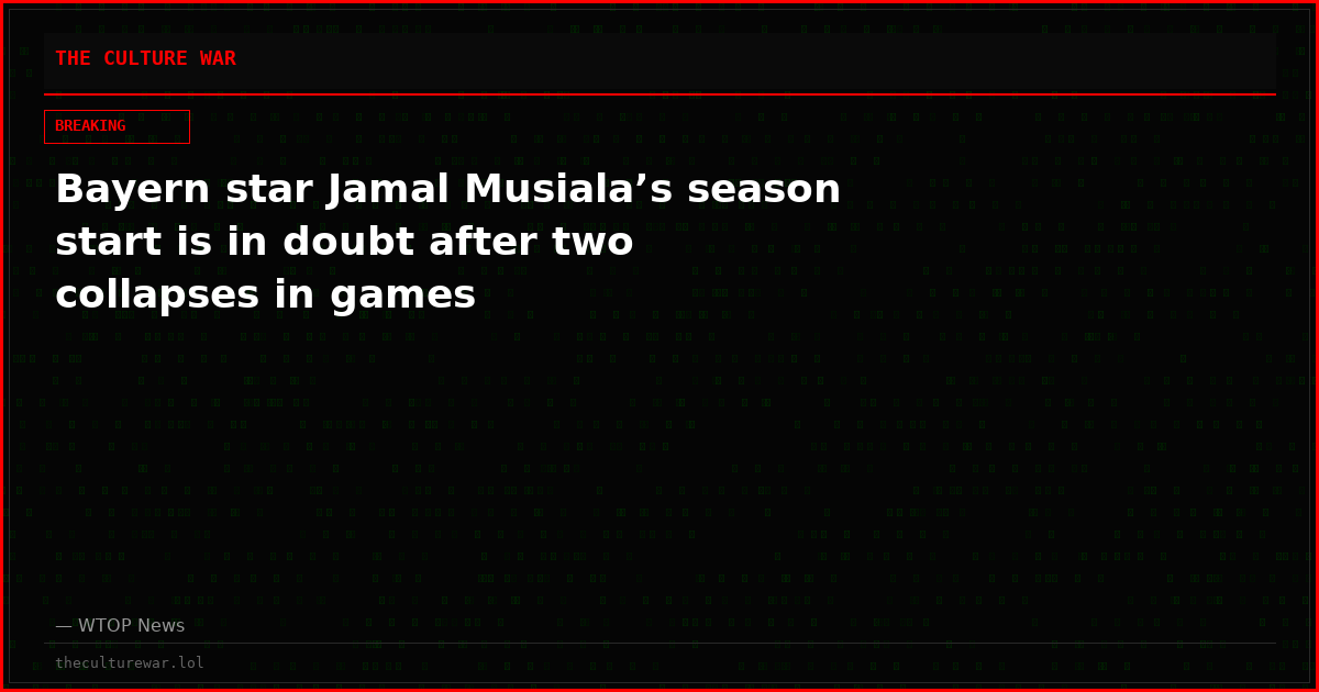 Bayern star Jamal Musiala’s season start is in doubt after two collapses in games