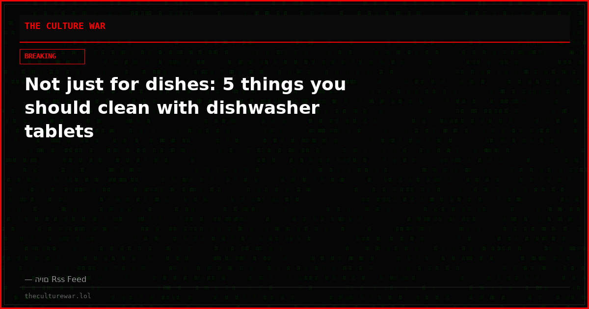 Not just for dishes: 5 things you should clean with dishwasher tablets