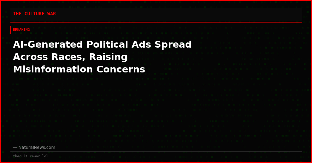 AI-Generated Political Ads Spread Across Races, Raising Misinformation Concerns