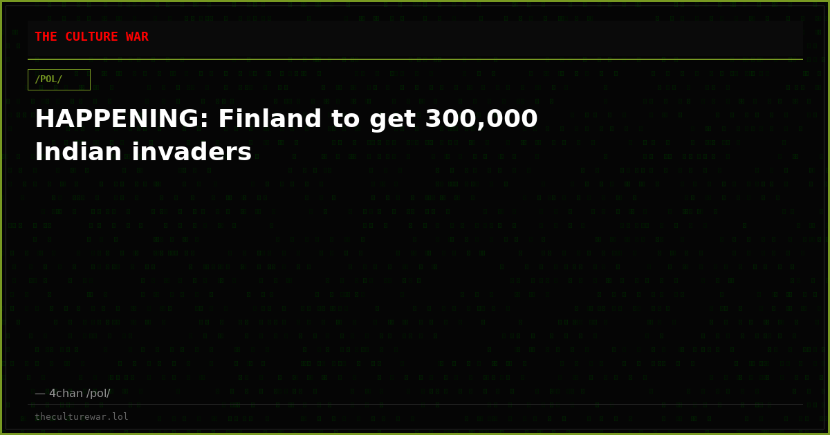 HAPPENING: Finland to get 300,000 Indian invaders