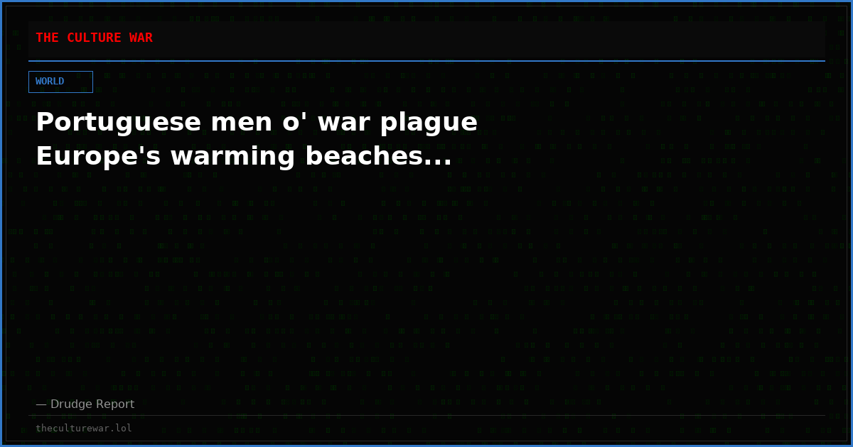 Portuguese men o' war plague Europe's warming beaches...