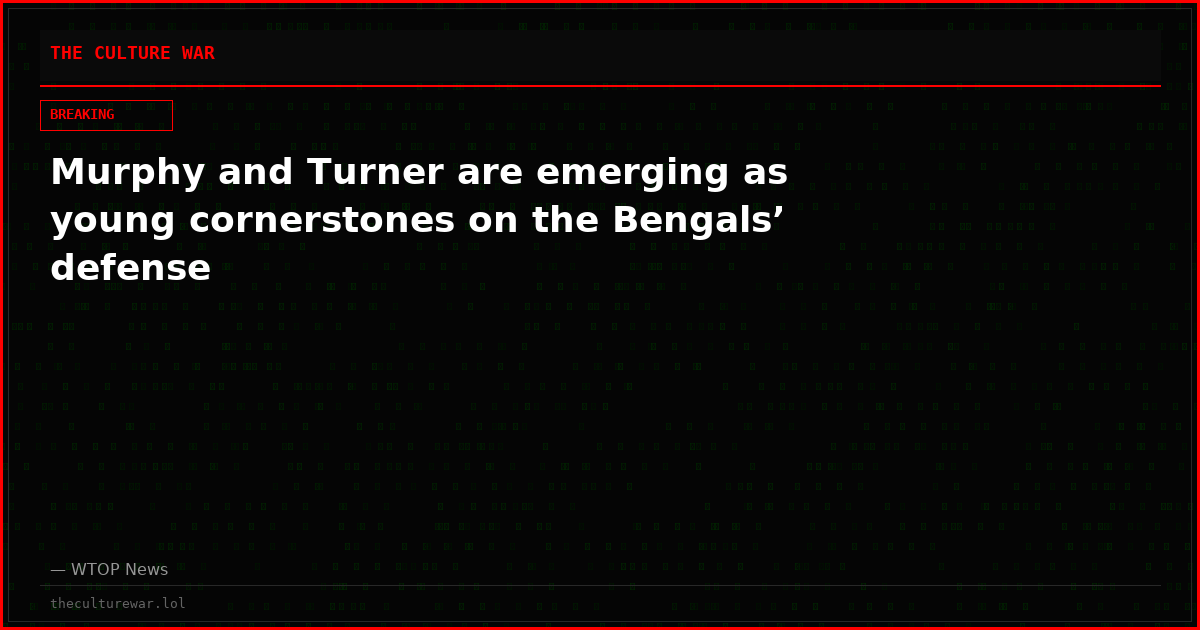 Murphy and Turner are emerging as young cornerstones on the Bengals’ defense