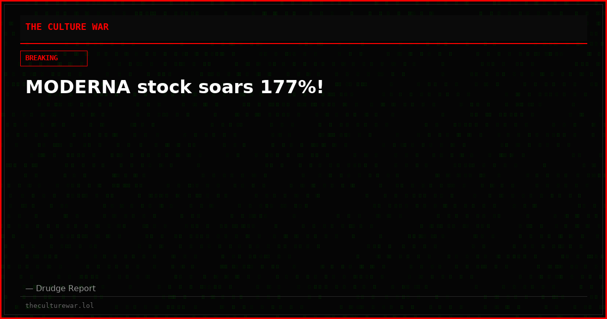 MODERNA stock soars 177%!