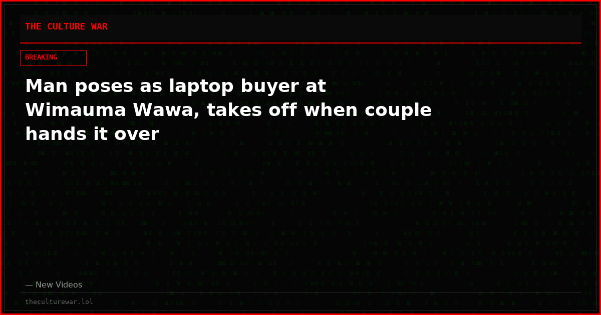 Man poses as laptop buyer at Wimauma Wawa, takes off when couple hands it over
