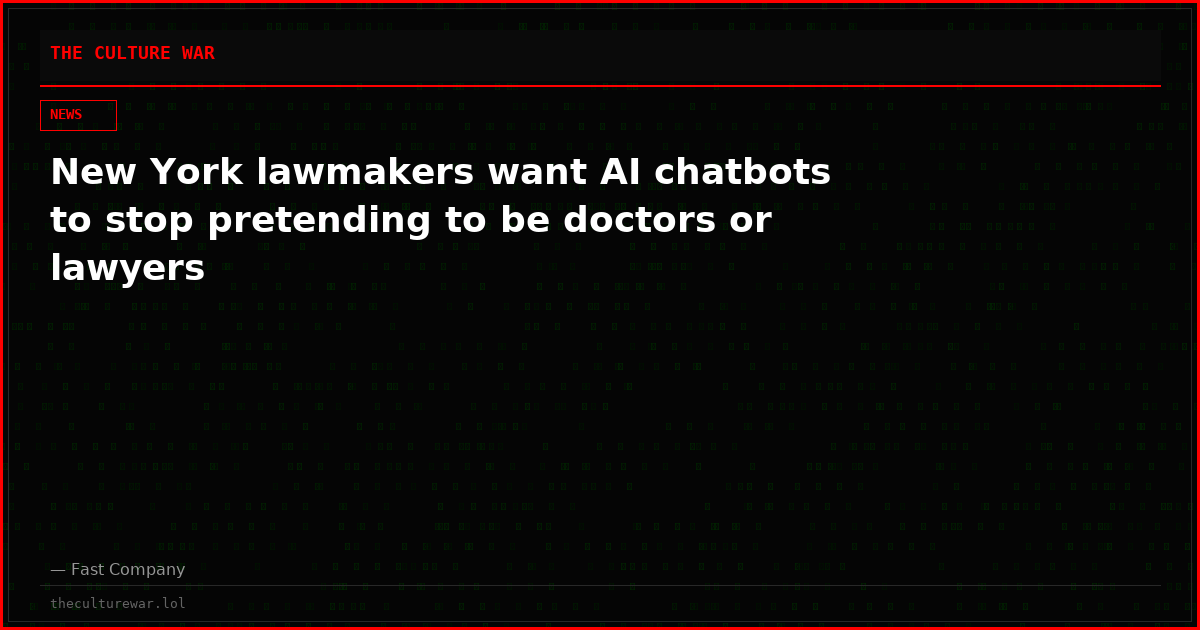New York lawmakers want AI chatbots to stop pretending to be doctors or lawyers