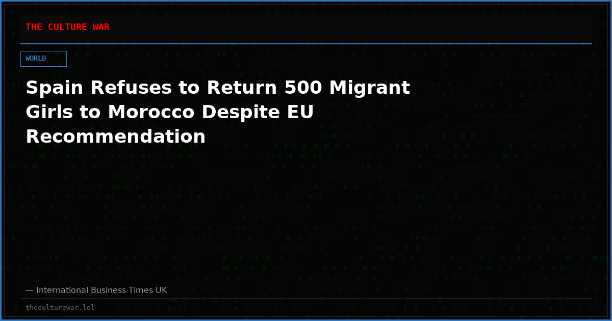 Spain Refuses to Return 500 Migrant Girls to Morocco Despite EU Recommendation