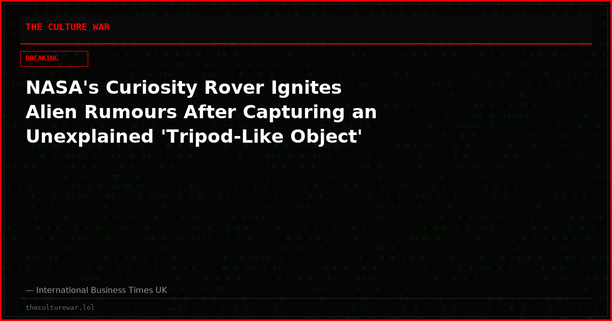 NASA's Curiosity Rover Ignites Alien Rumours After Capturing an Unexplained 'Tripod-Like Object'