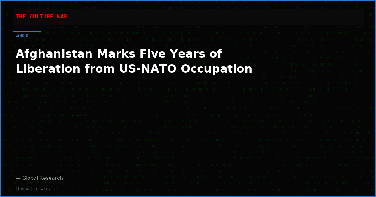 Afghanistan Marks Five Years of Liberation from US-NATO Occupation