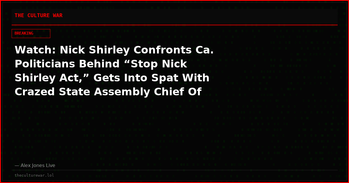 Watch: Nick Shirley Confronts Ca. Politicians Behind “Stop Nick Shirley Act,” Gets Into Spat With Crazed State Assembly Chief Of Staff