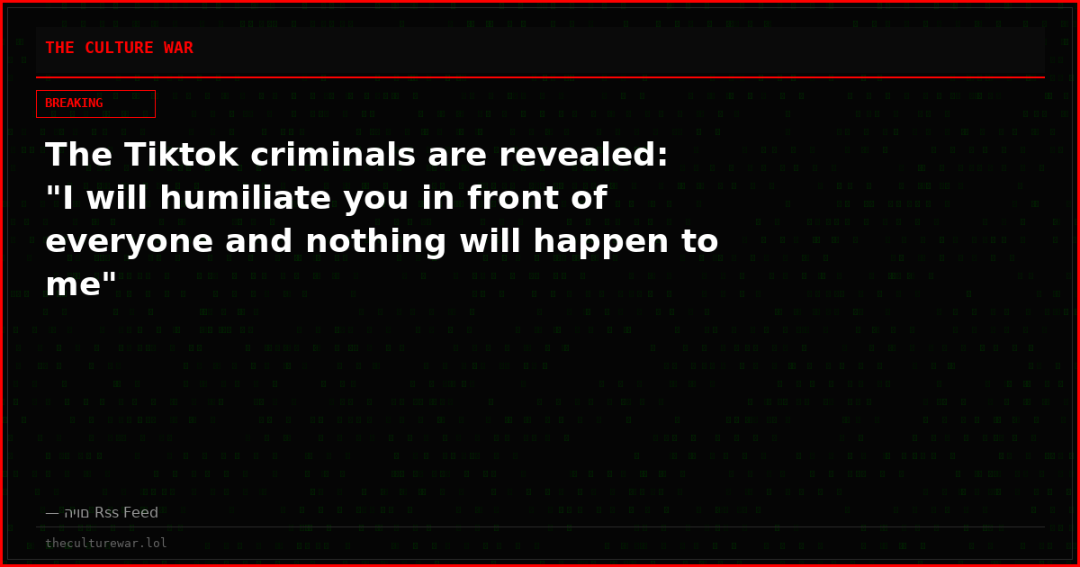 The Tiktok criminals are revealed: "I will humiliate you in front of everyone and nothing will happen to me"