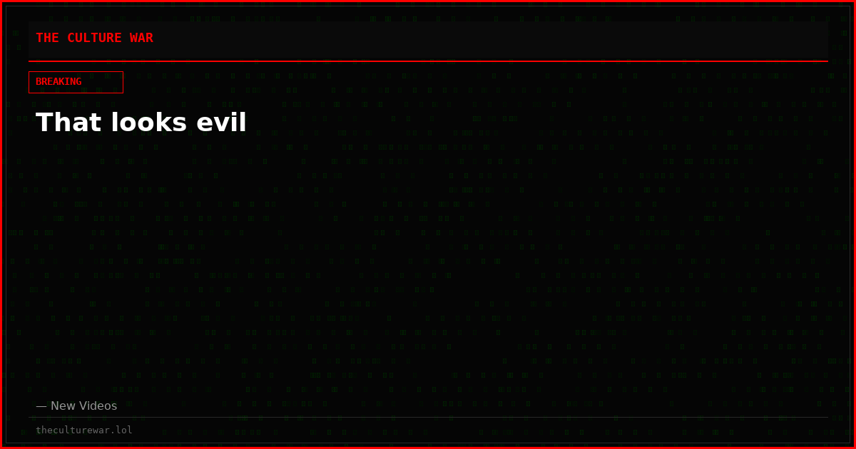 That looks evil