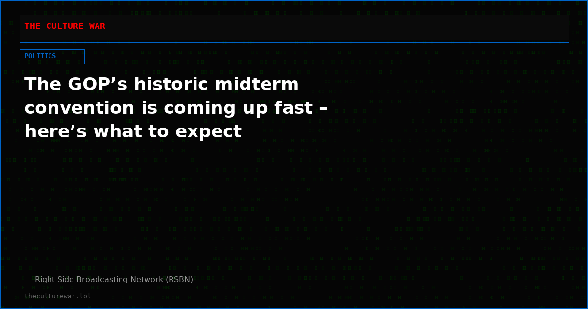 The GOP’s historic midterm convention is coming up fast – here’s what to expect